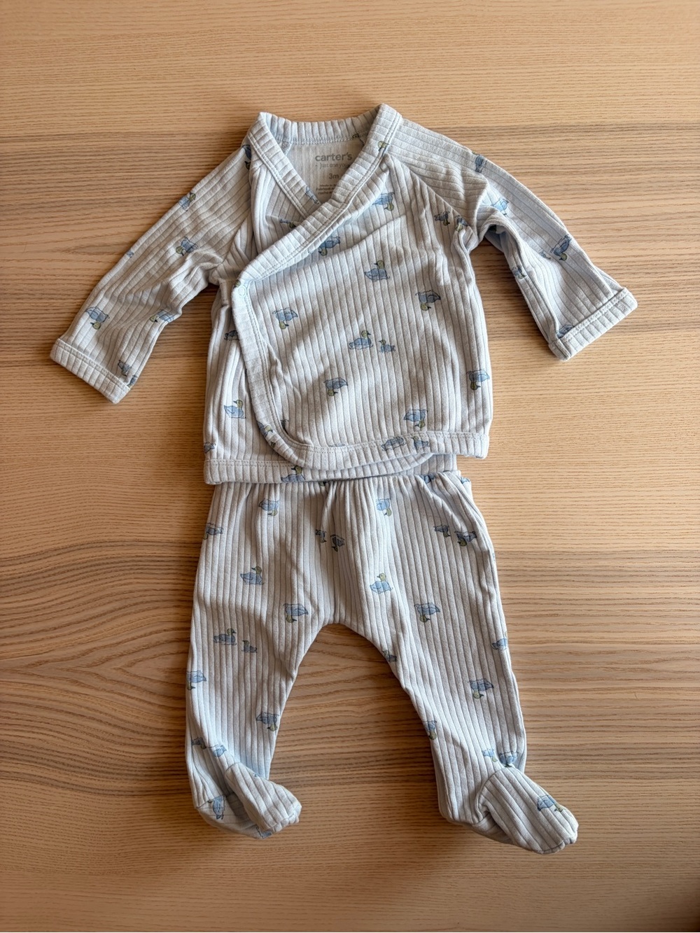 Carter's Blue Ribbed Baby Set
